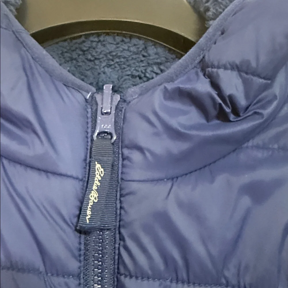 Eddie Bauer Kids Two-Tone Blue Reversible Puffer Jacket Size 10/12